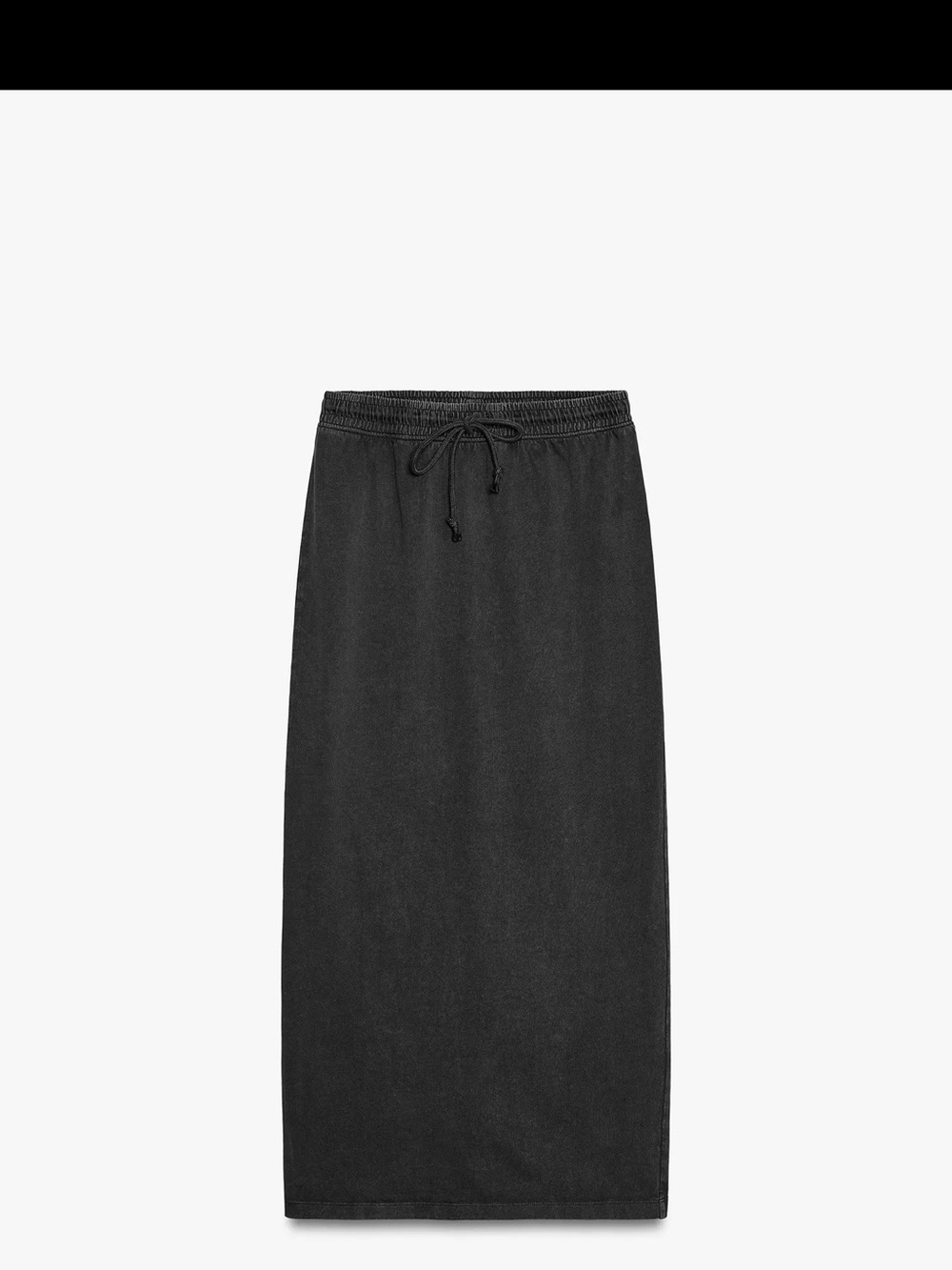 Zara Black Elastic-Waist Maxi Skirt